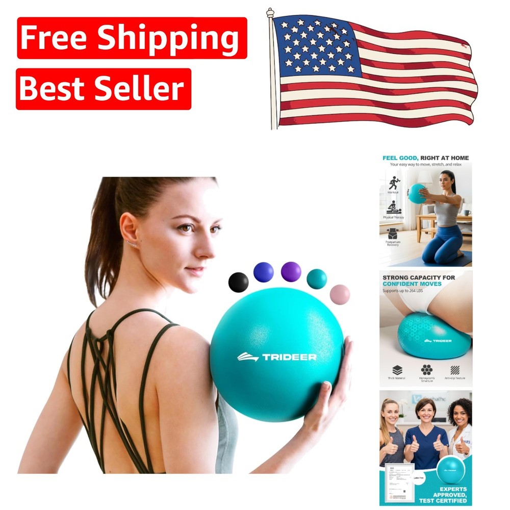 Versatile 9-Inch Mini Exercise Ball for Rehab, Core Workouts, & Office Seating