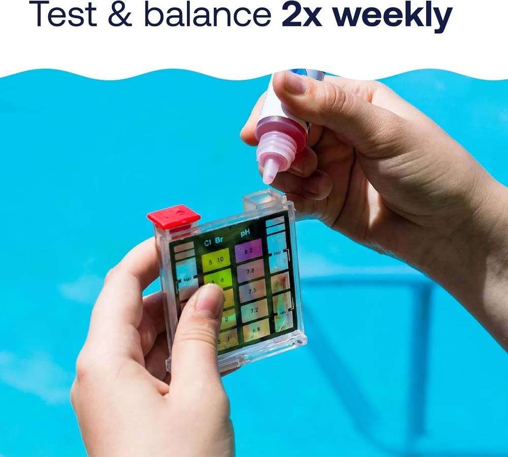 6-Way Water Testing Kit for Pools - Accurate & Easy Chemical Testing (100 Tests)