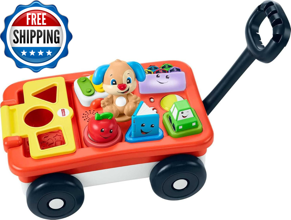 Baby & Toddler Toy Laugh & Learn Pull & Play Learning Wagon Musical Pull...
