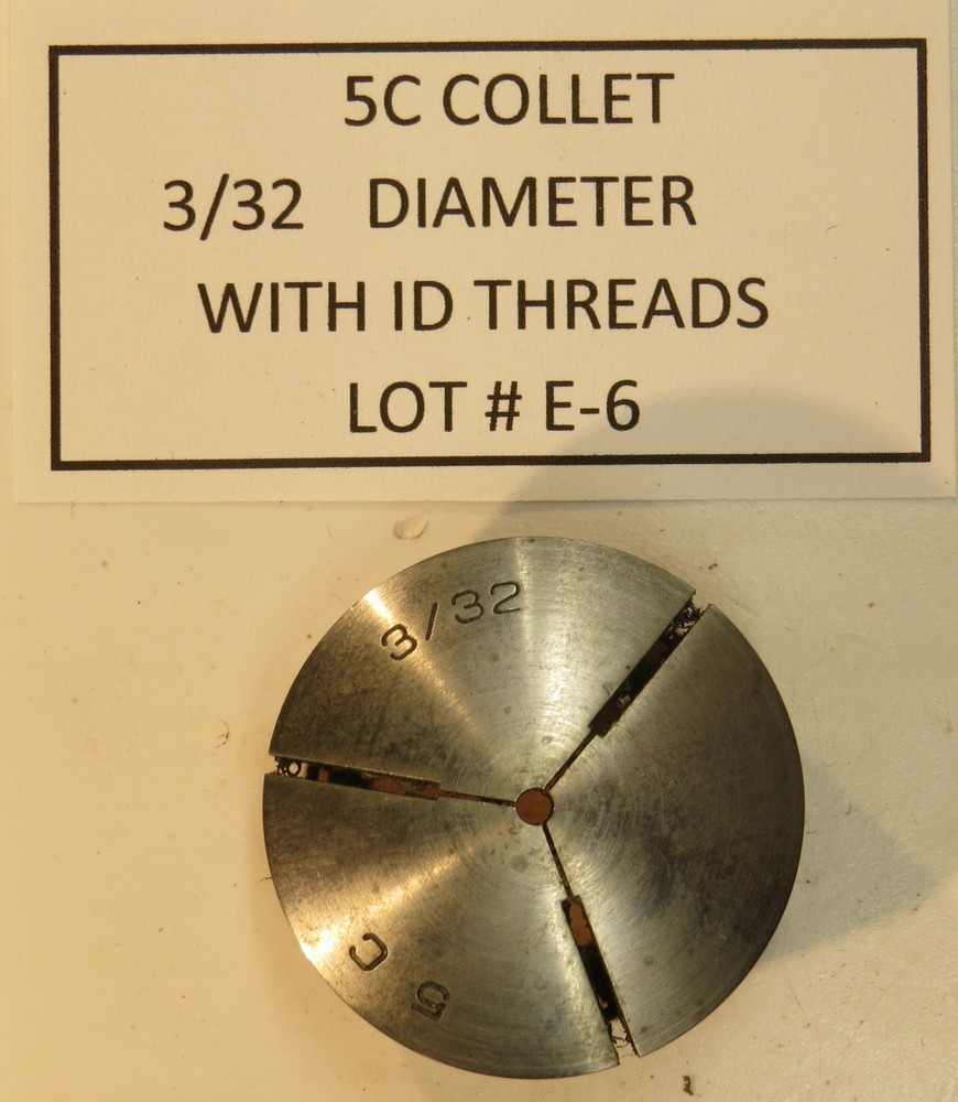ROUND 5C COLLETS WITH AND WITHOUT ID THREADS - RACK E