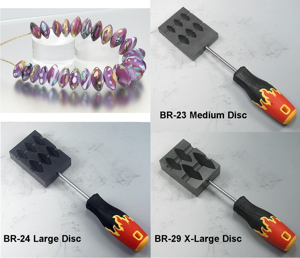 DISC Graphite Mold, 6 Versions, CGBeadroller, Premier Graphite Glass Tool