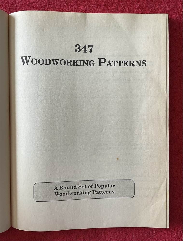 347 Woodworking Patterns 1990 Softcover