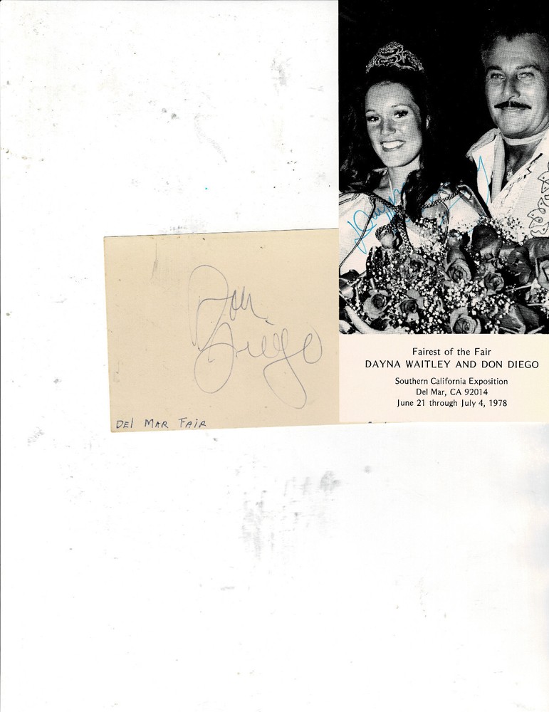 Dayna Waitley and Don Diego Double Autograph