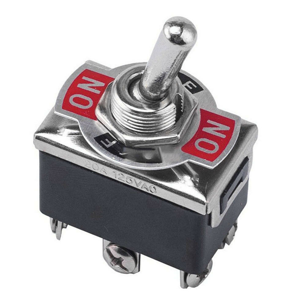 2x ON-OFF-ON 3-Pin Position Spring Return Momentary Metal Toggle Switch 15A 250V
