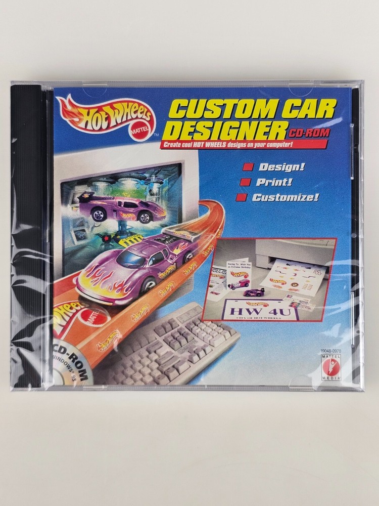Hot Wheels Custom Car Label Designer CD Software User Guide Sticker Sheets 1997
