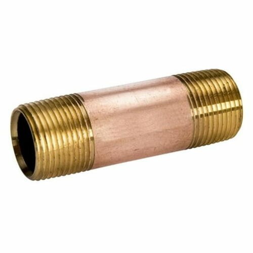 3/4" x 3" Red Brass Nipple