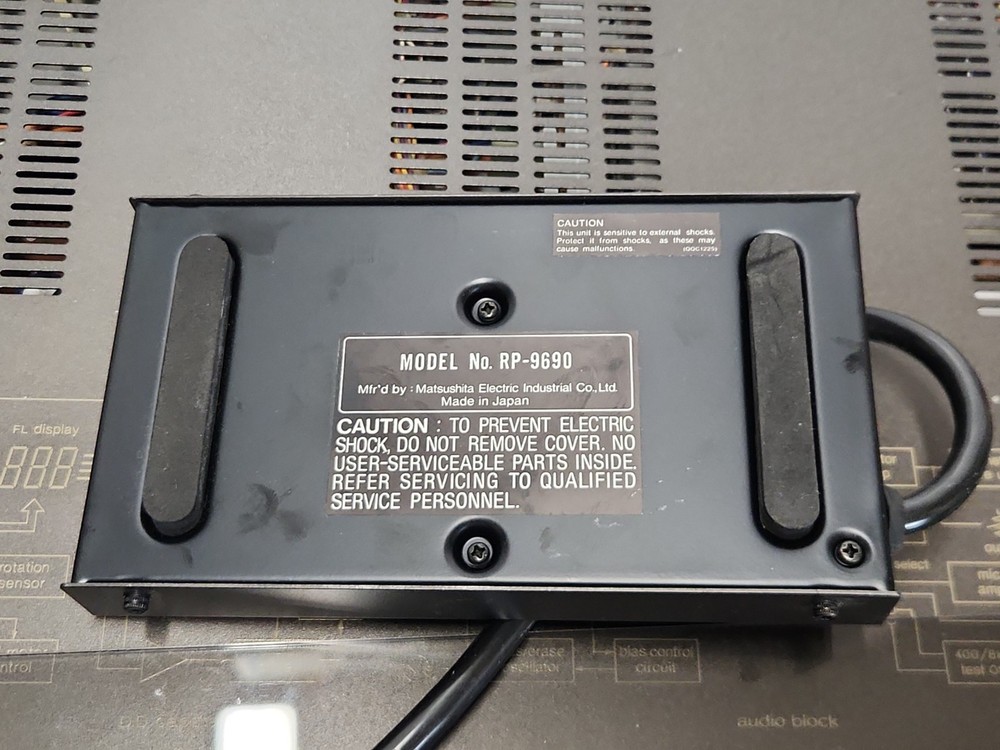 Technics RA-M95 cassette deck RP-9690 BOTH WORK LAZY DOOR OPEN. READ DESCRIPTIO