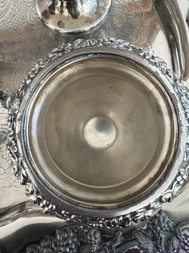 Birmingham 5 piece Tea set Silver on copper