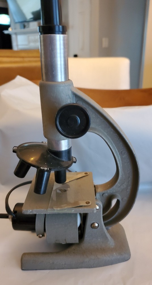Vintage Black Microscope. Bin#8