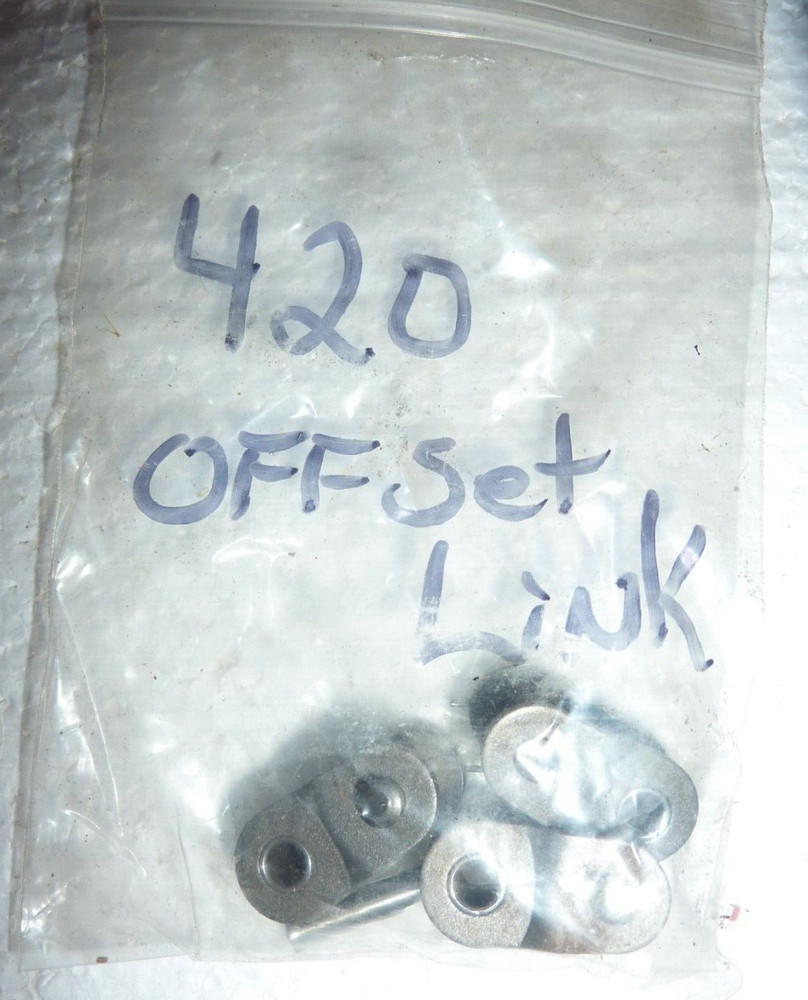#420 Offset Half Link for Roller Chain Single Strand (Qty 3)  S-30