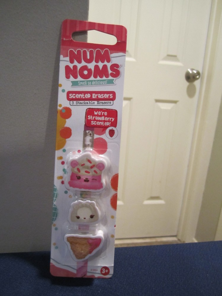 Num Noms Stackable Strawberry Scented Erasers - New