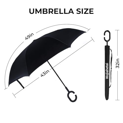 Inverted Umbrella, 49 Inch Double-Layer Vented Reverse American Flag-1