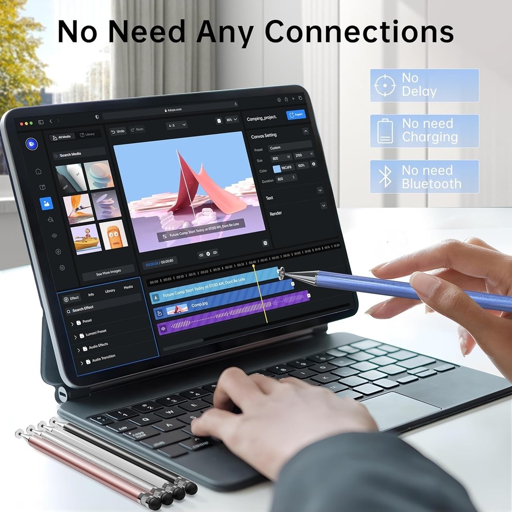 5-Piece High-Precision Touchscreen Stylus Set