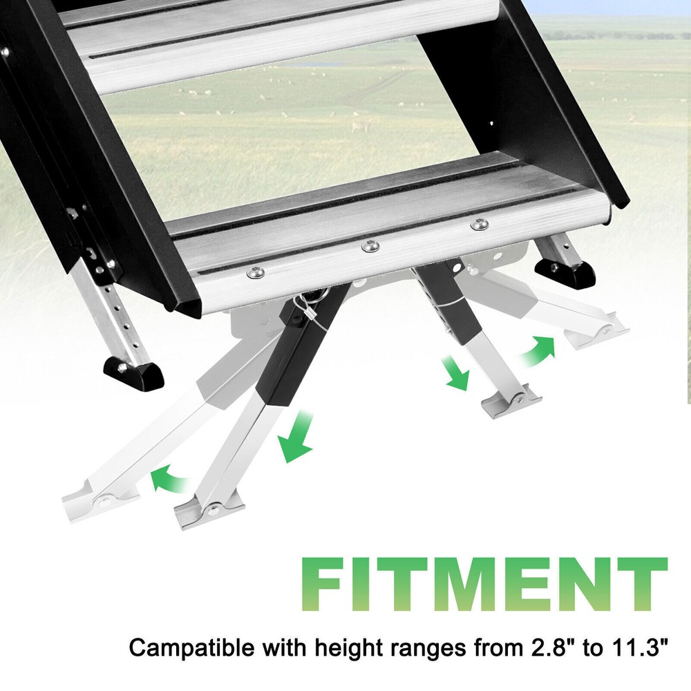 Travel Solid Stance RV Step Stabilizer Kit for 5th Wheels, Trailers & Motorhomes