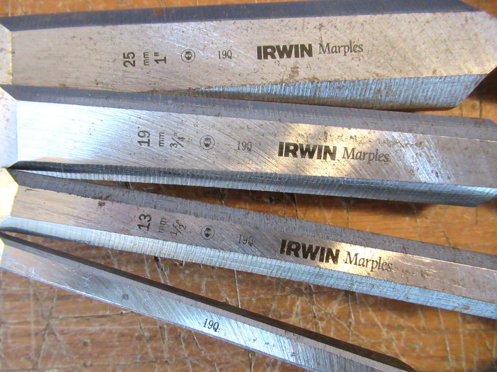 IRWIN Marples 4Pc Bevel Edge Woodworking Chisel Set 1/4" - 1"