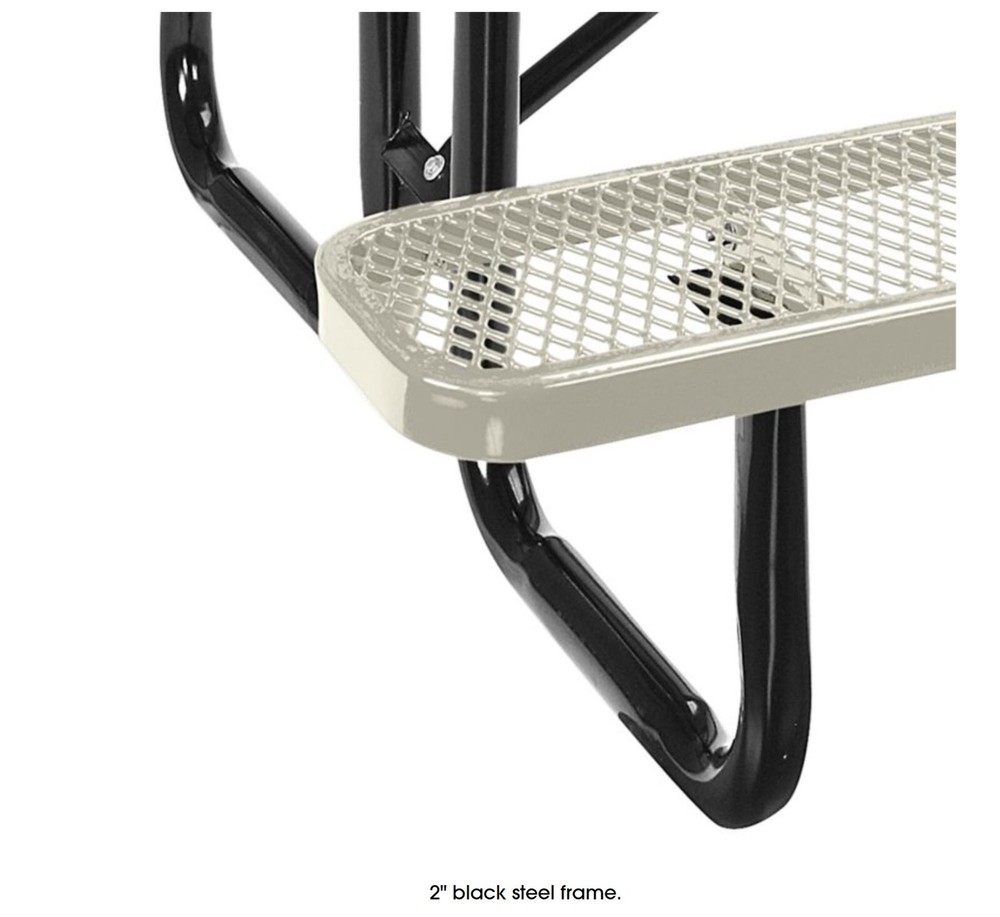 PICNIC TABLE Commercial - All Metal Construction & Steel Frame 8 Ft Rectangular