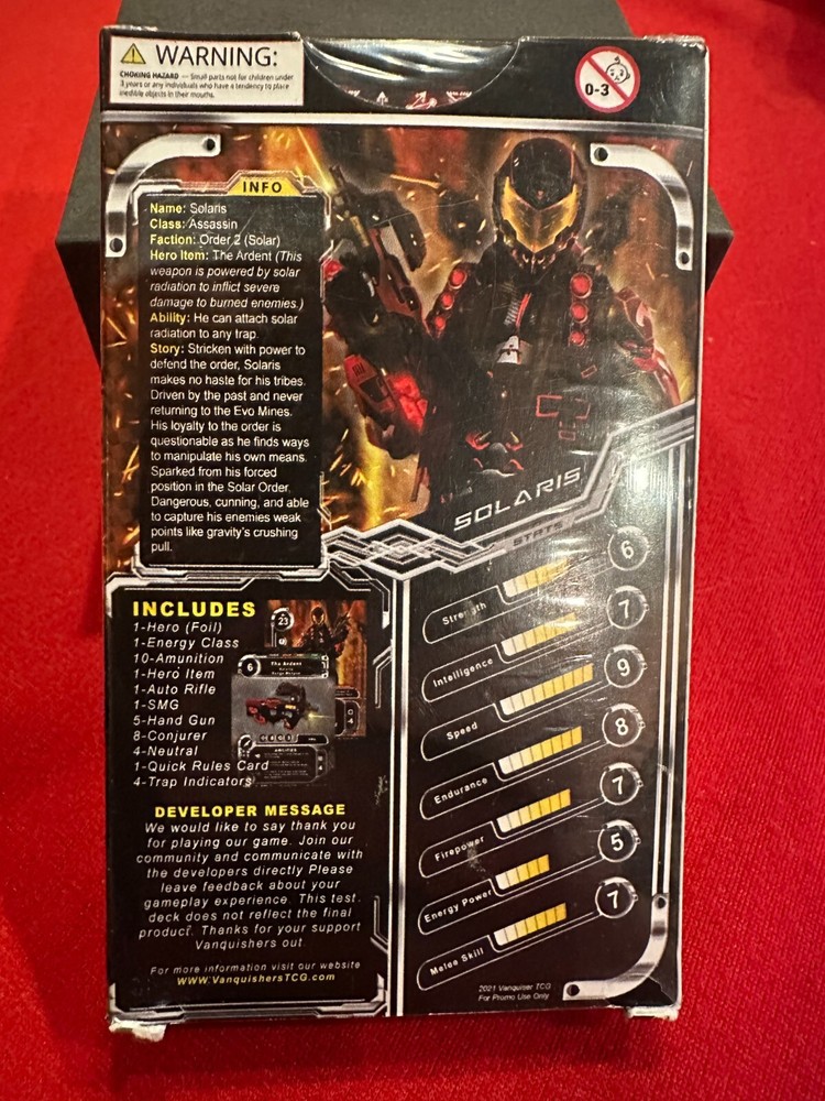 Vanquishers TCG Test Starter Deck DEMO DECK! SEALED! RARE!