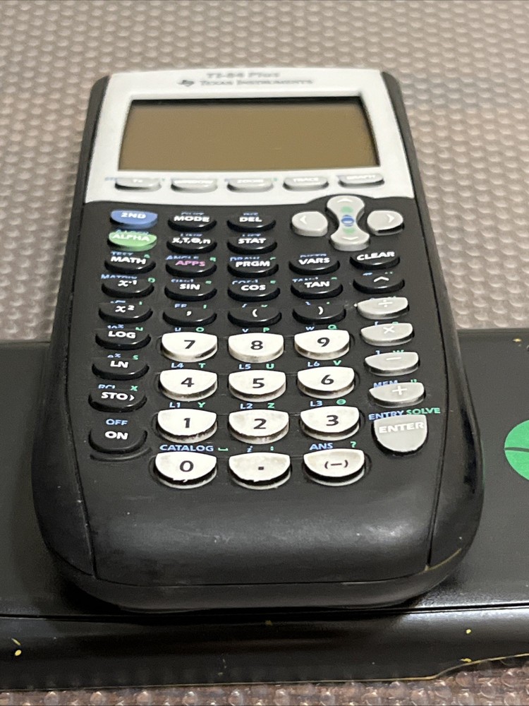 Texas Instruments TI-84 Plus Graphing Calculator With Cover - Tested