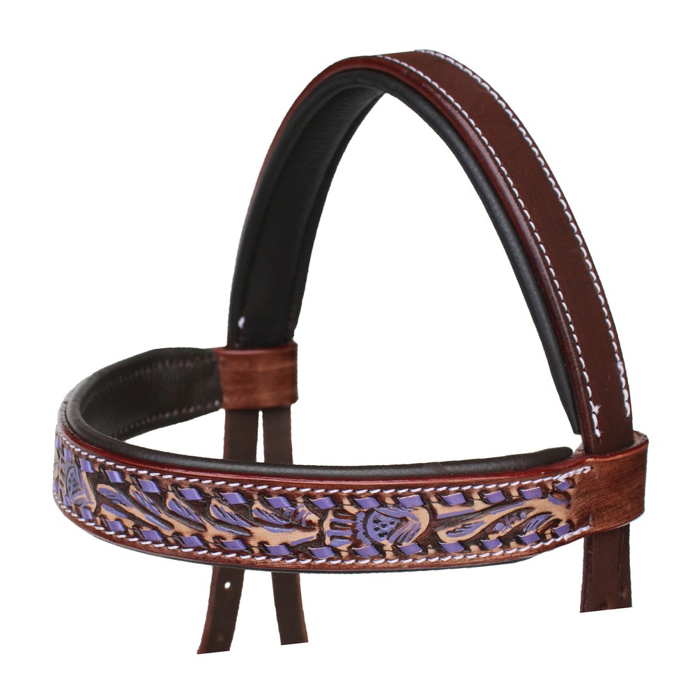 Horse Western Leather Bitless Sidepull Bridle Split Reins 77RS25