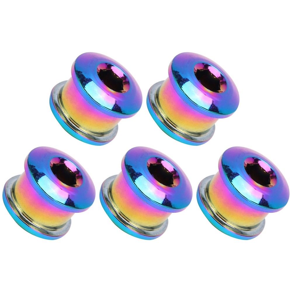 (Multicolor)5Pcs Chainring Bolts RustProof Easily Install Disc Screw CH