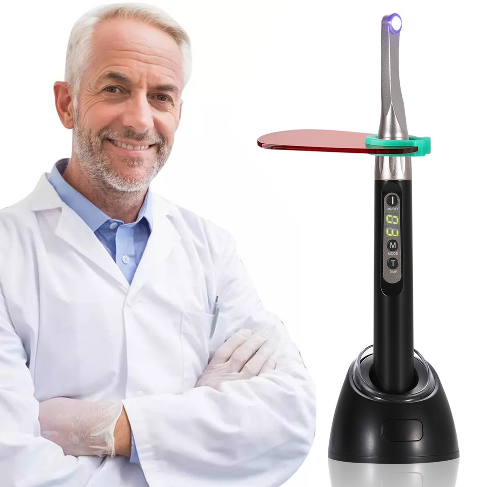 Dental Wireless LED Curing Light Lamp 1 Second Curing Plus iLED 2500mw/cm²