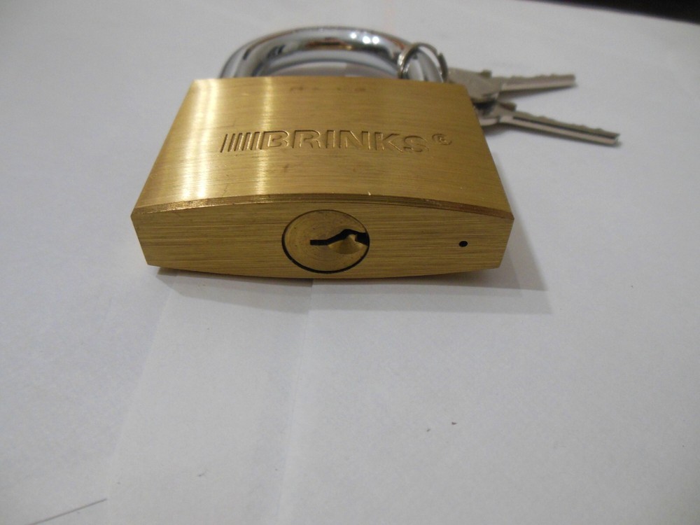 BRINKS * Solid Brass Body { X-tra Large } * Hardened Steele* Free Shipping