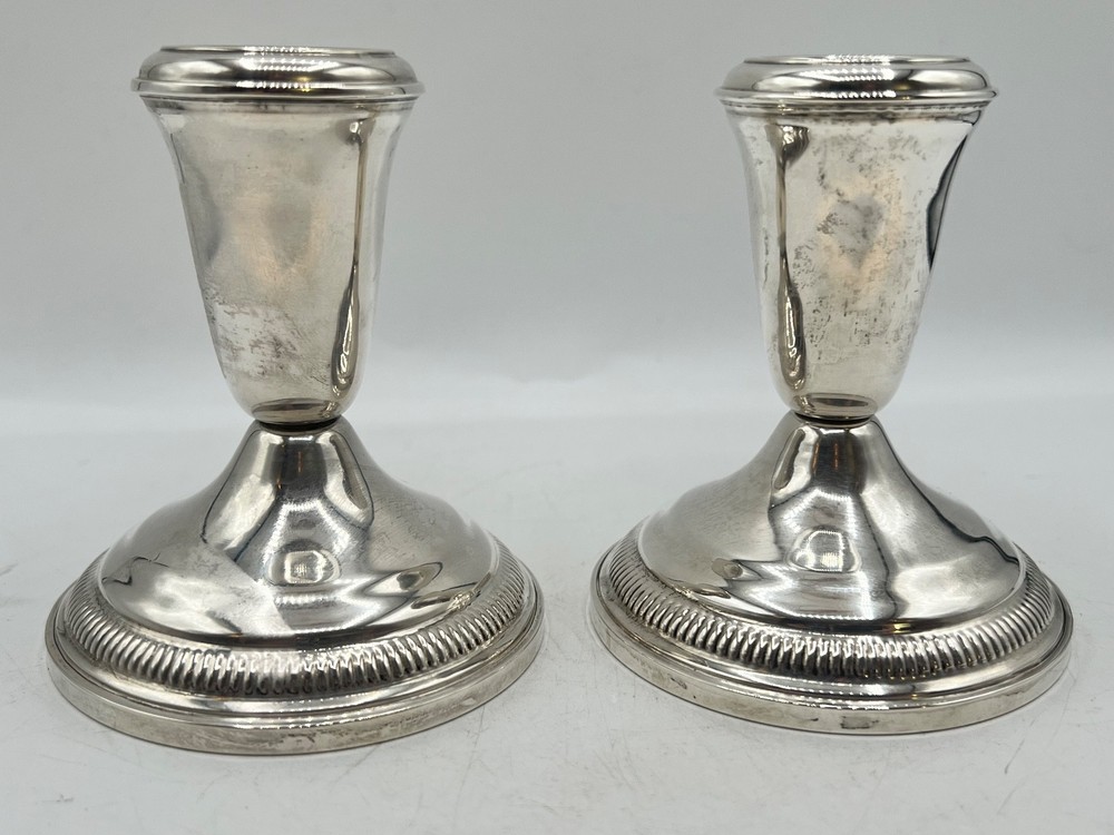 sterling silver candle stick holders
