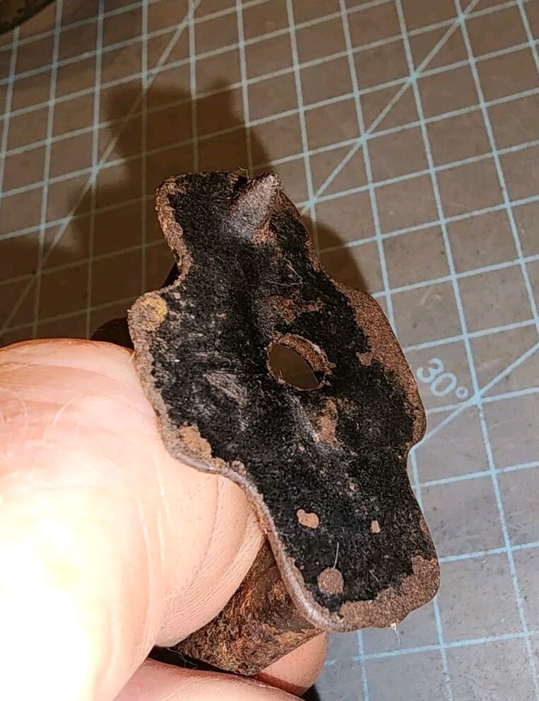 Antique Cast Iron Mushroom Tip Double Coat Hat Hook - gwB1