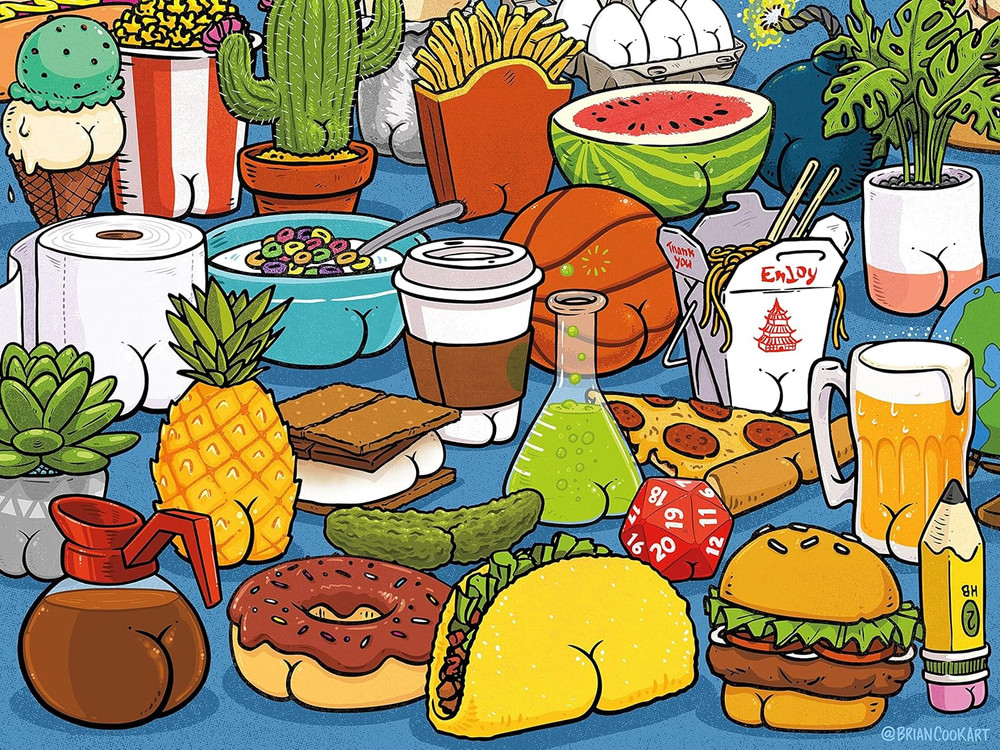 - Brian Cook - Butts on Things - 500 Piece Jigsaw Puzzle
