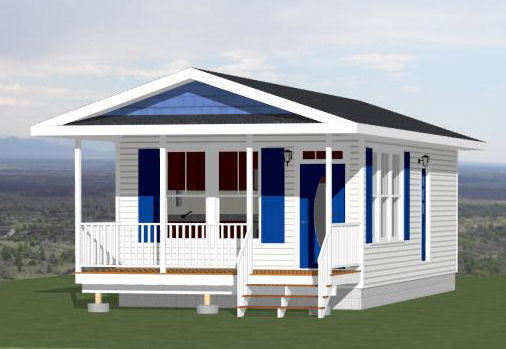 16x32 Tiny House -- 511 sq ft -- PDF Floor Plan -- Model 2H