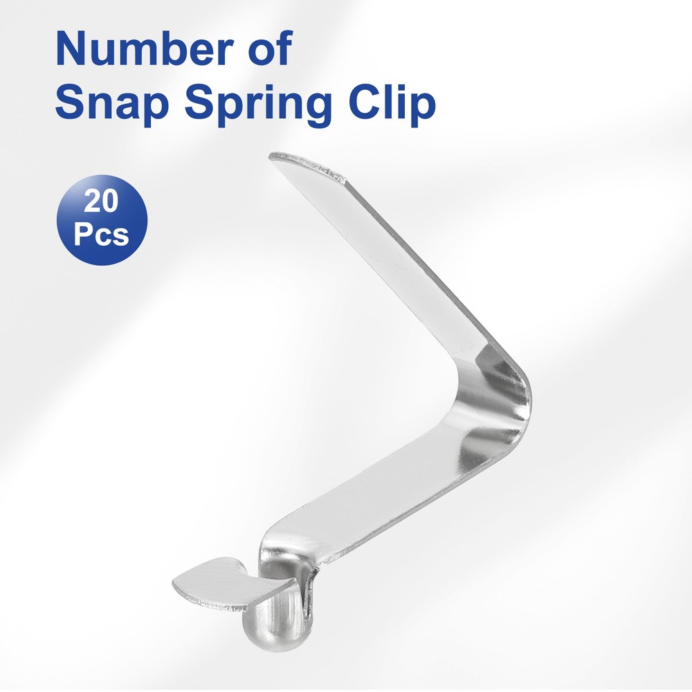 20pcs 4x5.6x26mm Single Button V-Shaped Paddle Snap Spring Clips Hollow Head