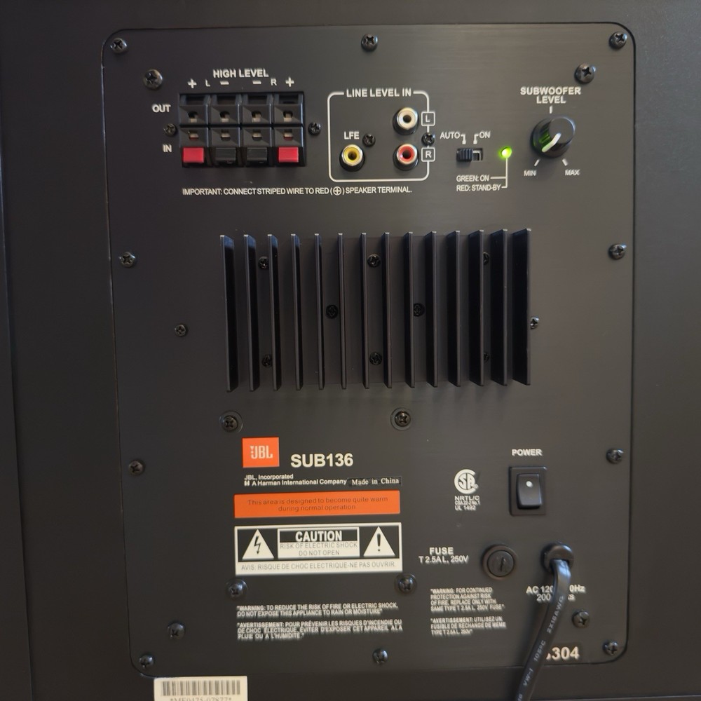 JBL SUB136 Subwoofer - Tested