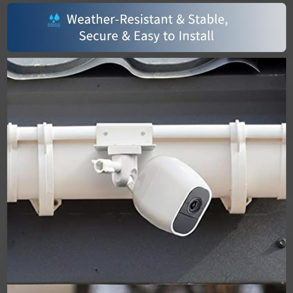 Universal Solar Panel Gutter Mount for Ring Arlo Eufy Wyze Reolink Solar Panels