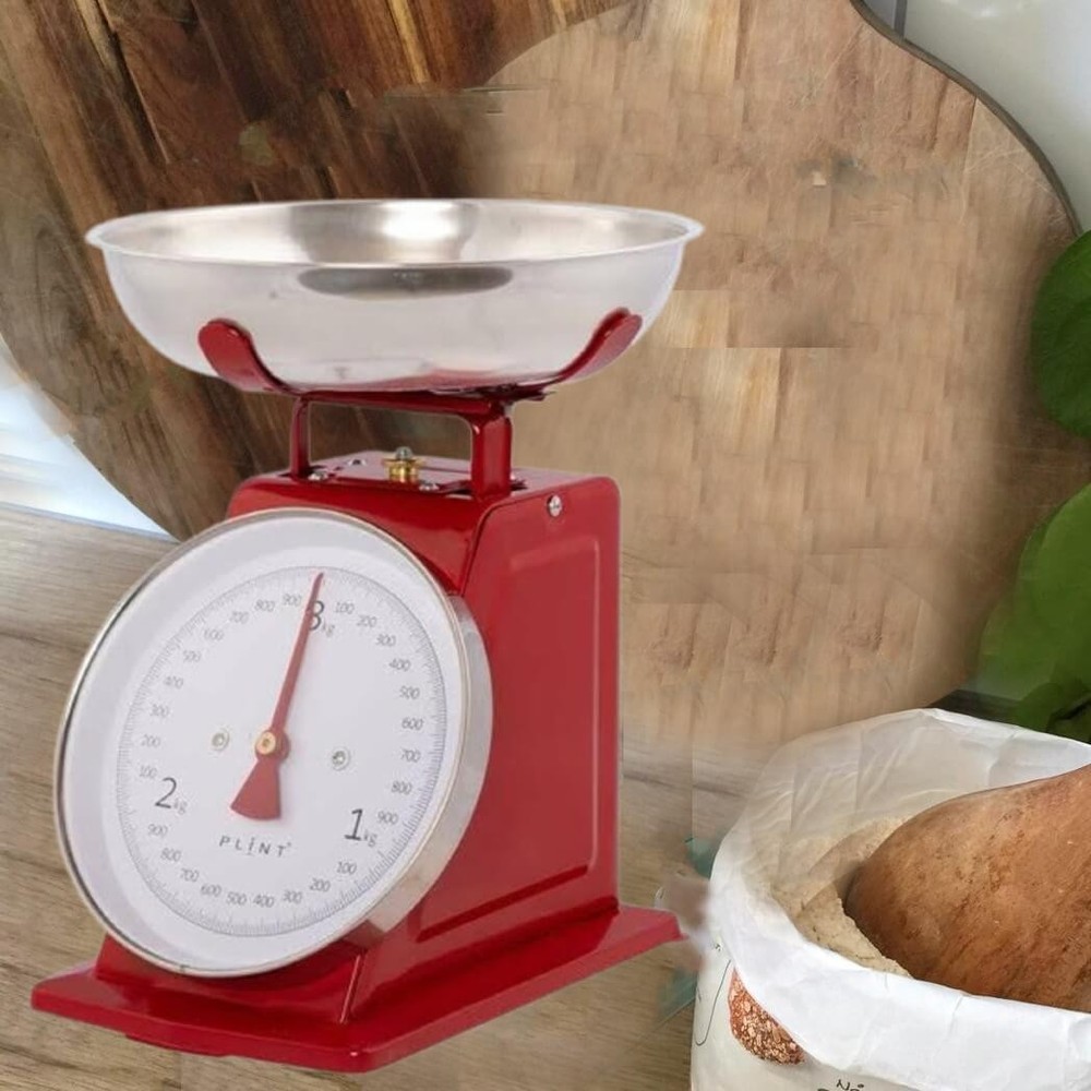 Plint Retro Kitchen Scale, Red