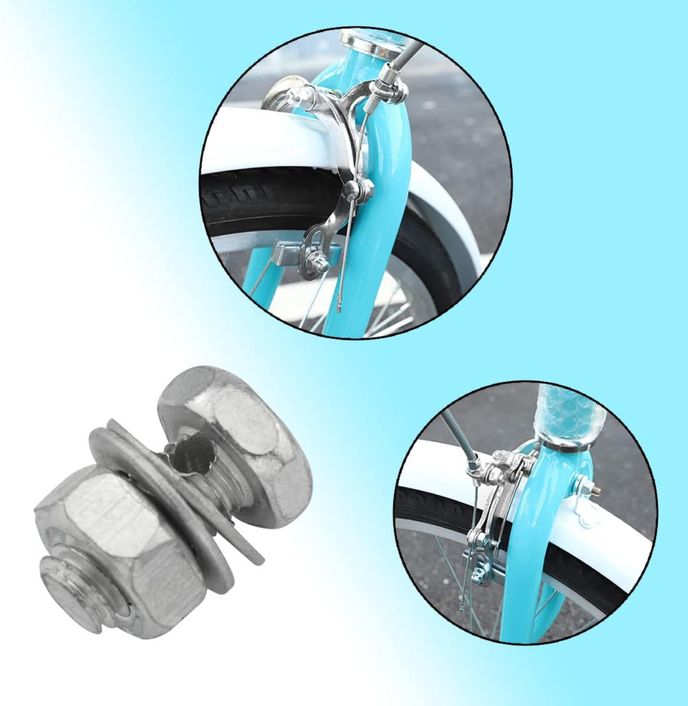 8Pcs Brake Cable Regulator Clamp 26 Square Head Sliver Lock Screw Bolt Locking S