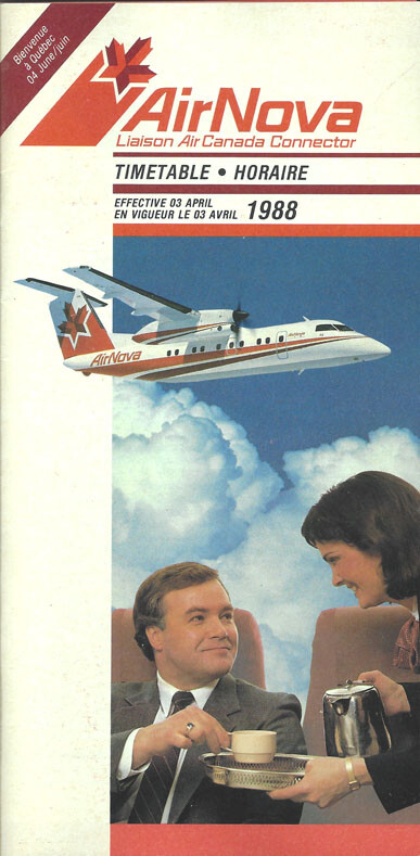 Air Nova system timetable 4/3/88 [1054] Buy 4+ save 25%