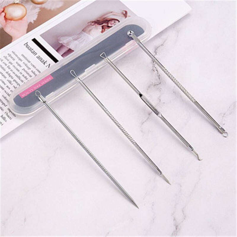 Premium Quality 4 pcs Acne Blackhead Removal Needles Stainless
