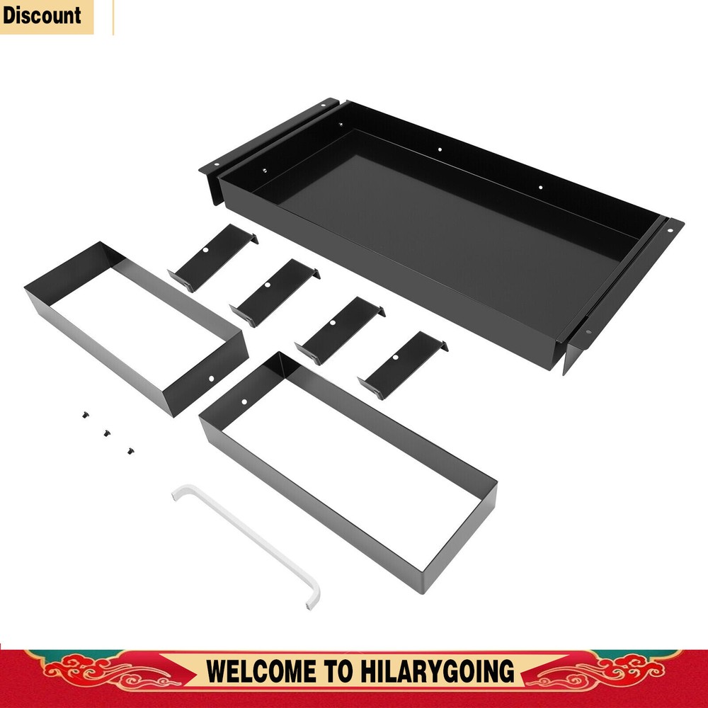 21.5” Under Desk Sliding Pull-Out Drawer Drawer Easy Slide Out Storage Organizer