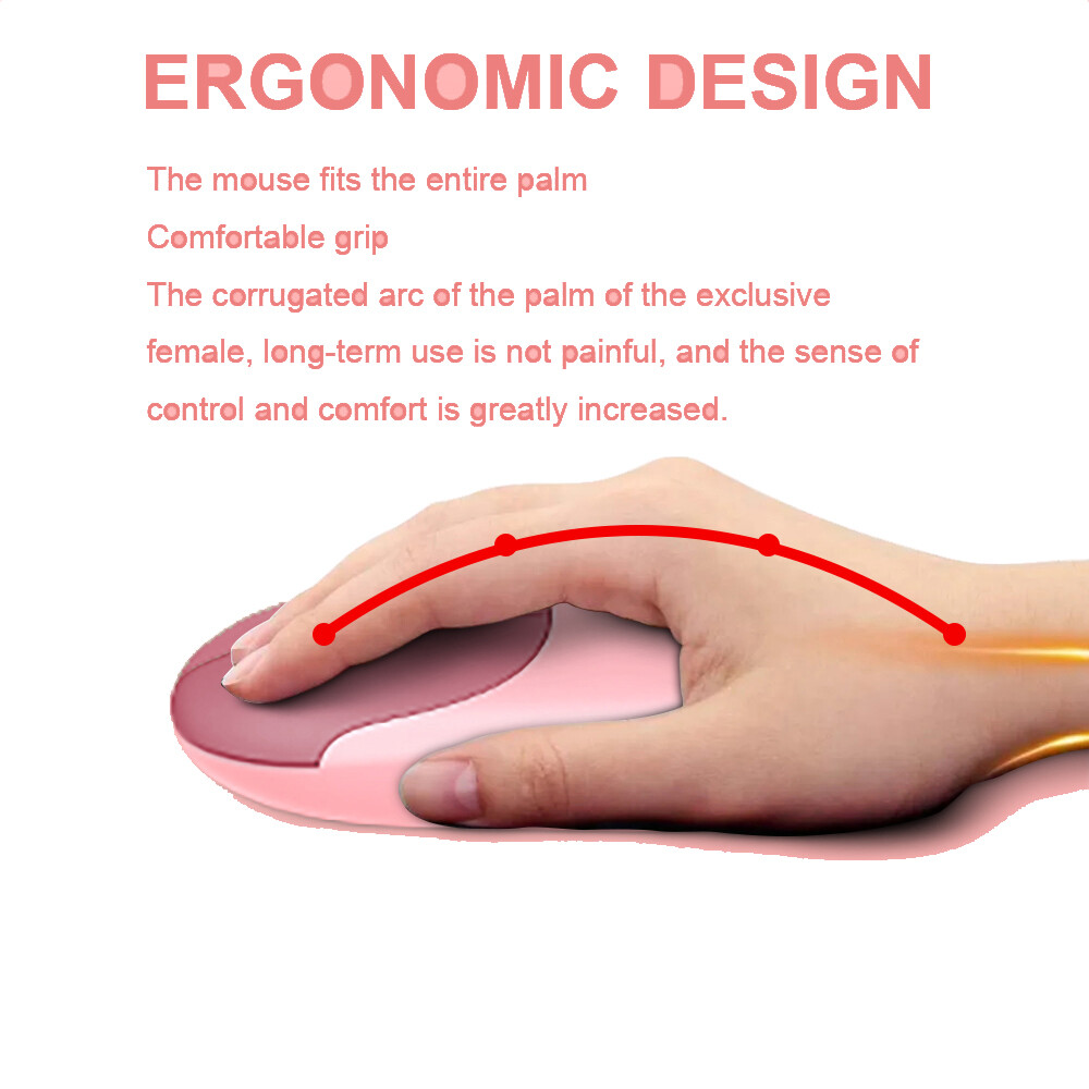 2.4G Pink Wireless Keyboard & Mouse For Windows PC Mac Universal Android