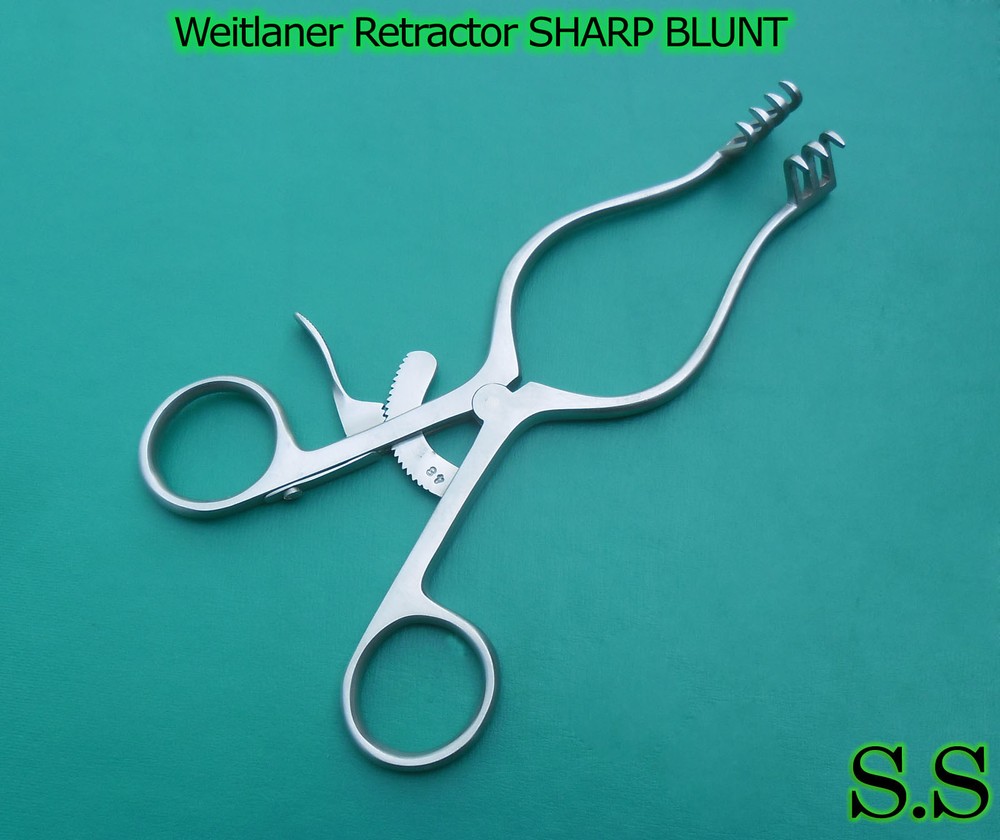 2 Weitlaner Retractor SHARP BLUNT 6.5"