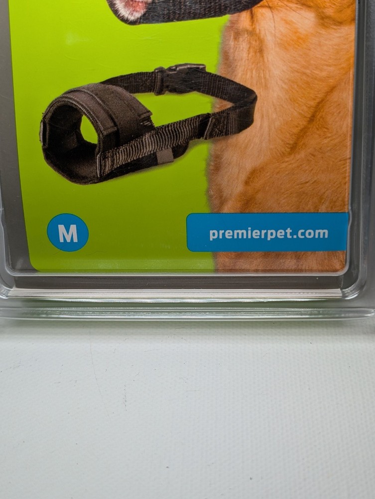 Lot of 2 Premier Pet Dog Muzzle Medium Adjustable Black Safe Effective