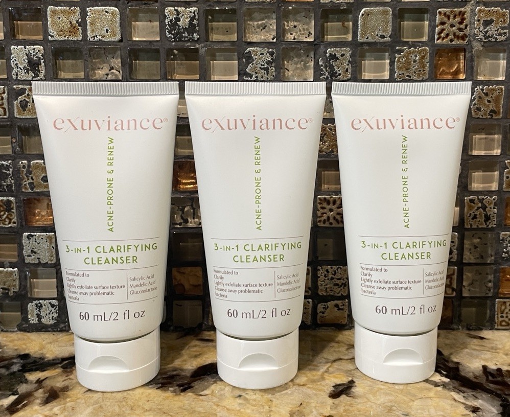 Bundle 3 EXUVIANCE 3 In 1 Clarifying Cleanser - 2 Oz Each- 6oz Total - NEW