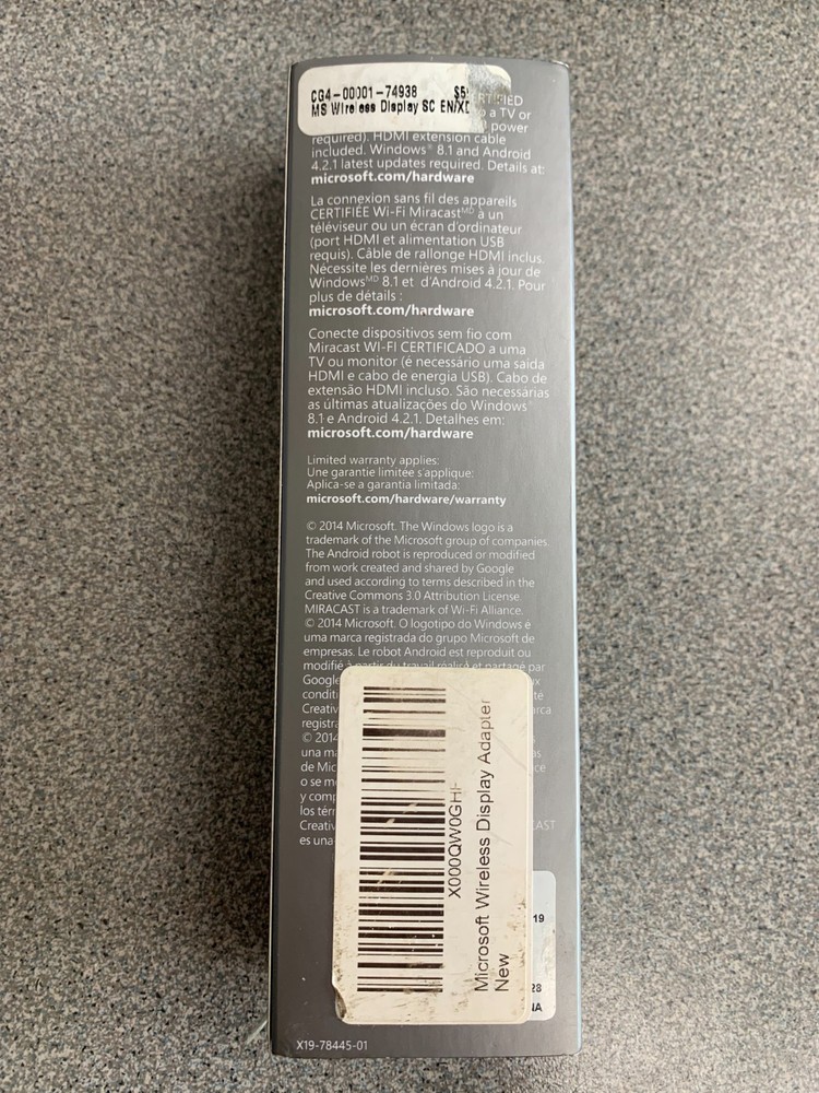 Microsoft CG4-00001 Wireless Adapter