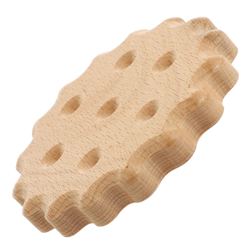 1Pcs Solid Wood Coaster Creative Biscuit Shape Heat Insulation Cup Mat Home Offi