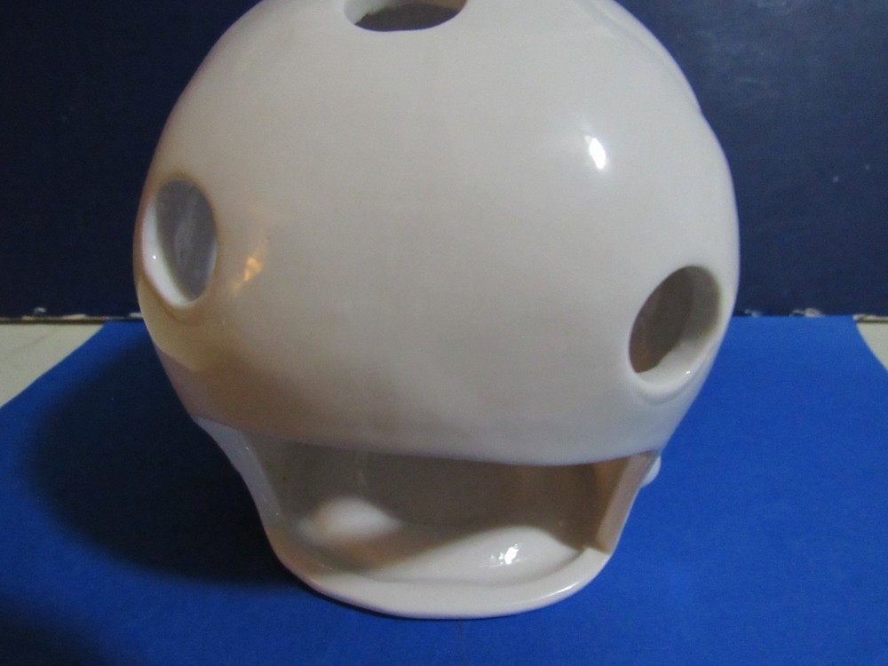 Skull with rose tea light candle holder ceramic