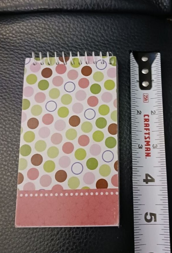 3x5 Top Bound Spiral Notebook, Polka Dots