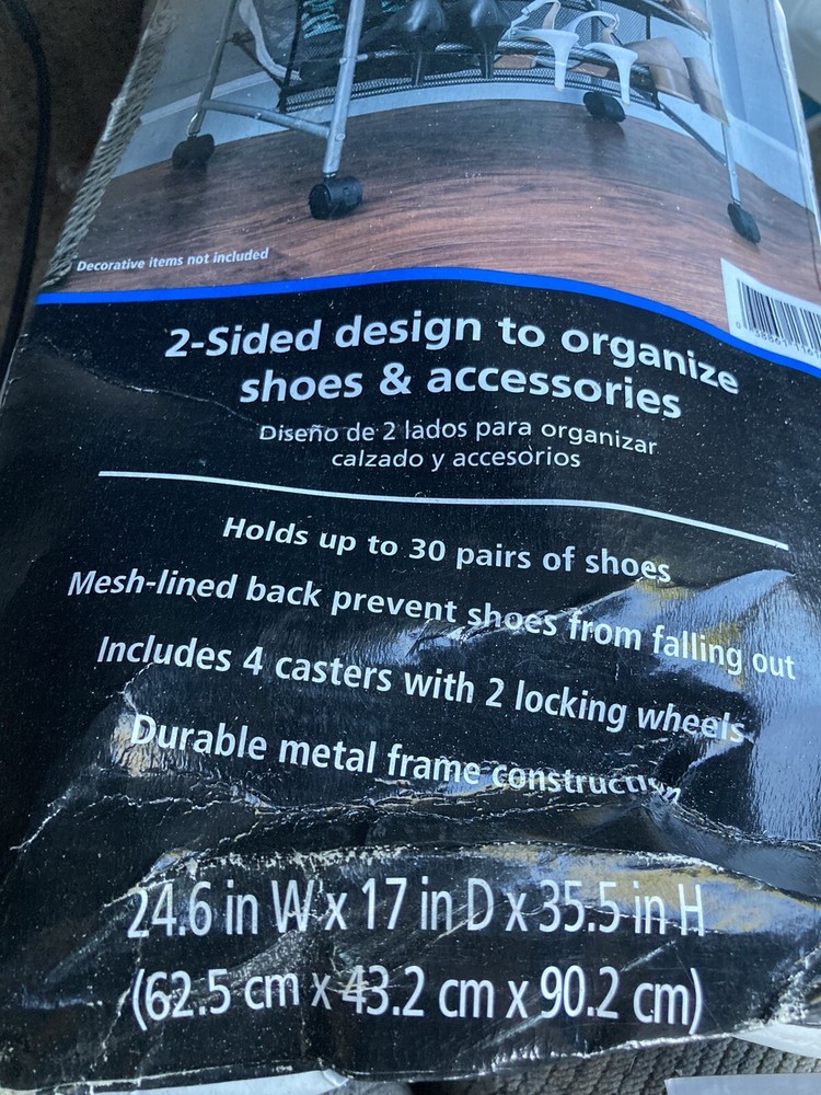 mainstay five tier shoe rack