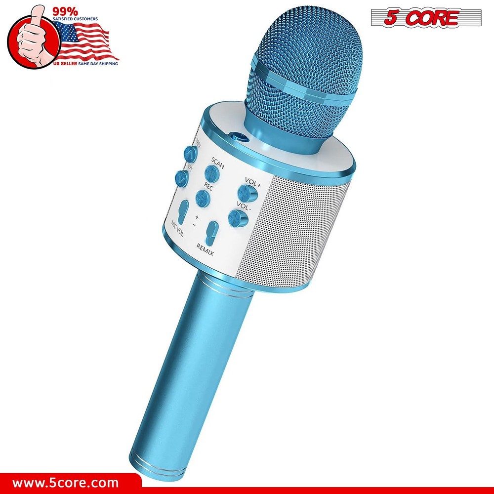 5 Core Microphone Wireless Karaoke Mic with Speaker Portable Bluetooth Microfono