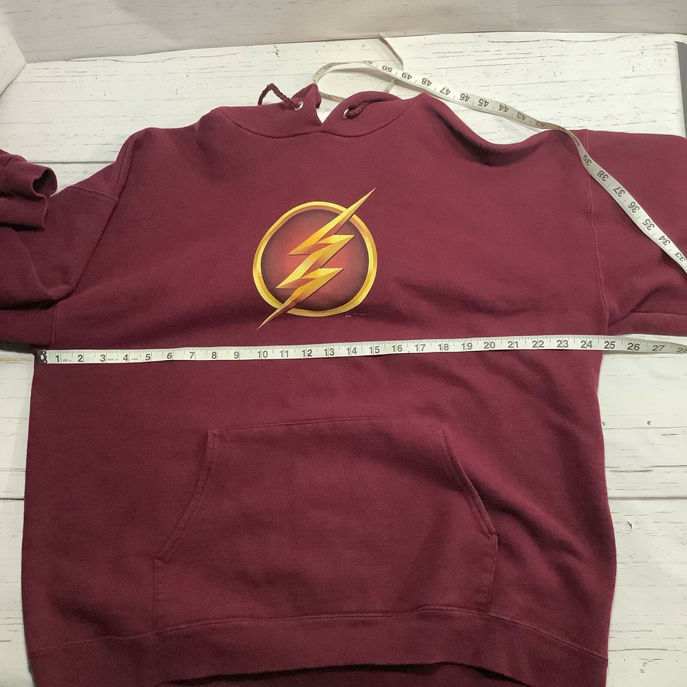 Flash Hoodie Men's Large DC Comics Hanes Red