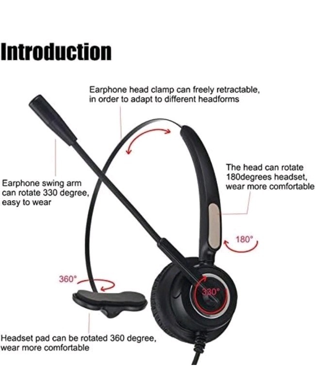 TriPro Monaural USB VoIP Headset for Computer Internet Calls, VoIP Communication